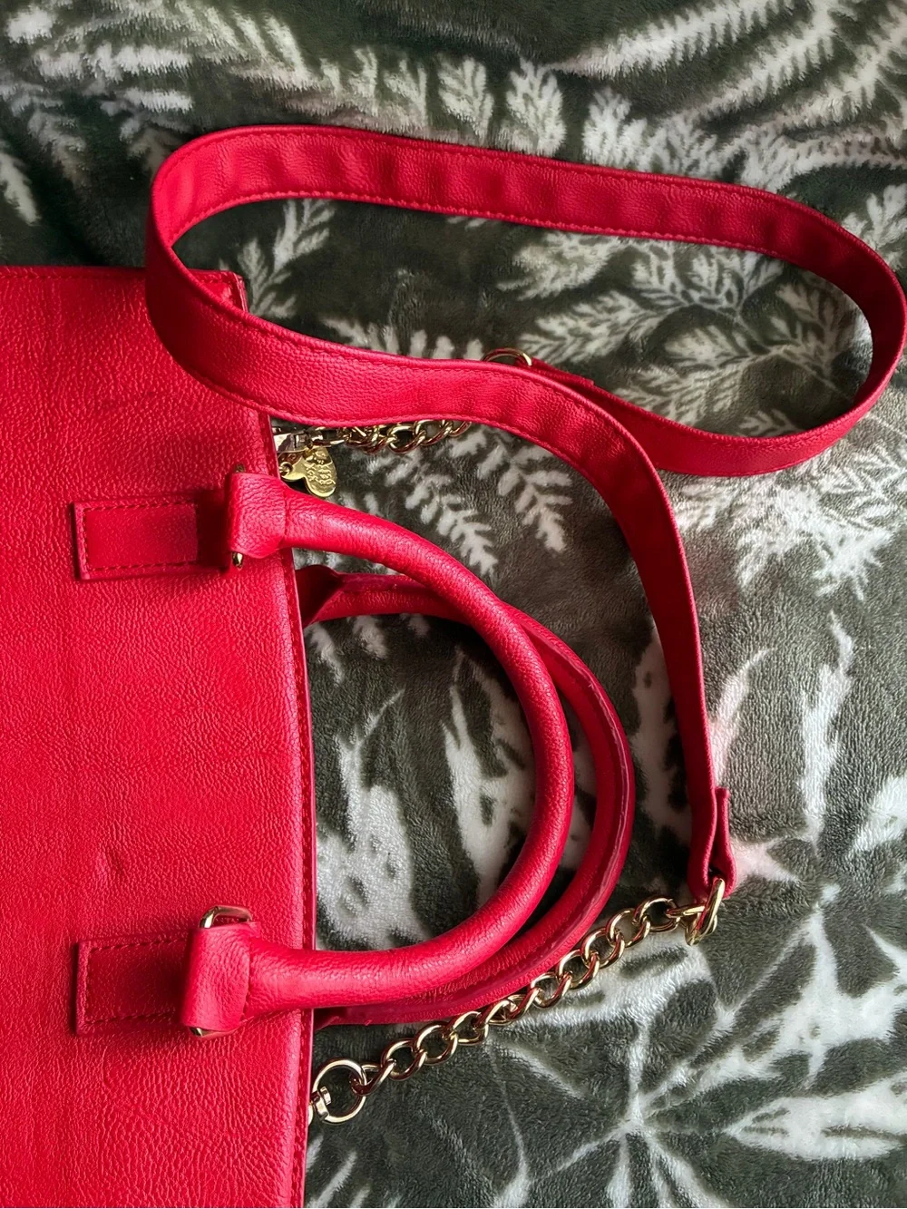 Betsey Johnson Red Bow Studded Satchel